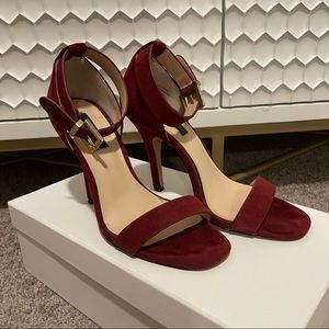 Burgundy Suede Heels